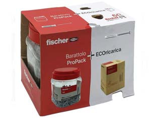 Tassello in nylon con vite propack sx-s - ø mm.8x40 vite mm.5x50, cf pz.200 - tassello in nylon con vite truciolare testa svasata piana, zincata bianca, imponta Pozi, il refillpack contiene un barattolo ...