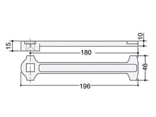 Braccio inferiore dritto per chiudiporta a pavimento - AC2 (MA0002S0) - in ottone, braccio per perno quadro italia, doppia azione, portata Kg.100