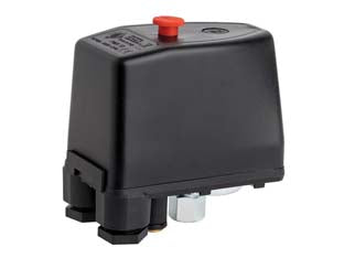 Pressostato monofase per compressore - F 1/4' - pressostato monofase per compressori d'aria, campo di regolazione 3/12bar, taratura di fabbrica 6-8 bar, differenziale minimo...