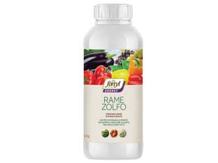Liquido rame e zolfo fortyl energy per piante - flacone peso Kg.1 - composizione: Zolfo (S) elementare 21%, Rame (Cu) totale 11%, Manganese (Mn) solubile in acqua 0,5%, prodotto biologico, appo...