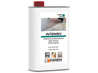 Trattamento oleoidrorepellente effetto bagnato intensiv - ml.1000 - oleo-idrorepellente base solvente, effetto bagnato per interni ed esterni, ideale per pietre, graniti, marmi, ciottoli, porfi...