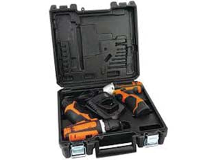 Kit trapano avvitatore 12v+valigia+batteria+caricabatteria - tensione 12v / 50Hz, velocità di rotazione 1300 g/min., doppia velocità meccanica con ingranaggi in acciaio e frizione a 20 p...