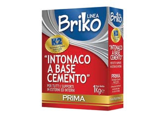 K2 linea briko intonaco pronto base cemento bianco in polvere - Kg.1 in scatola - intonaco pronto a base cemento per tutti i supporti esterni e interni, colore bianco