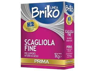 K2 linea briko scagliola fine bianca in polvere - Kg.1 in scatola - ideale su supporti interni ed intonaci a base gesso, colore bianco