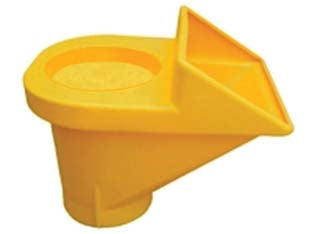 Tramoggia per scarico detriti - cm.99x75x86 - in polietilene, colore giallo