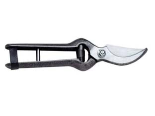 Forbice pota forgiata con chiusura cuoio - cm.21 - 31042 - interamente realizzata in acciaio di prima qualità forgiato a caldo e temprato, chiusura di sicurezza a laccetto in cuoio, id...