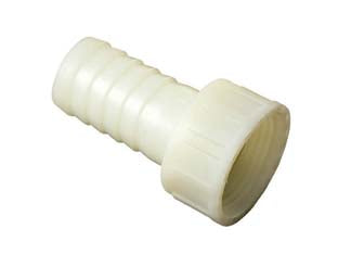 Raccordo in pa portagomma dritto - F 1'1/2 x ø mm.40 - filetto GAS femmina, in poliammide, ghiera mobile, guarnizione in EPDM, idoneo per alimenti