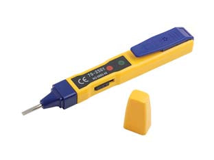 Tester rilevatore di tensione - funzioni: ACV-DCS-DCV-POLARITA'-CONTINUITA', calibro 4, con tappo e fissaggio per tasca