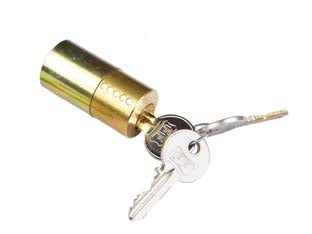 Cilindro fisso a cinque spine per serrature - (C4000010) - canotto in acciaio tropicalizzato mm.50, 5 spine, molle in acciaio inox, in dotazione: viti di fissaggio, 3 chiavi in ottone ...
