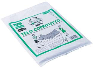 Telo copritutto - mt.4x5 gr.240 circa - in LDPE rigenerato a bassa densità,  per proteggere pavimenti e mobili da polvere, vernice, olii e altro