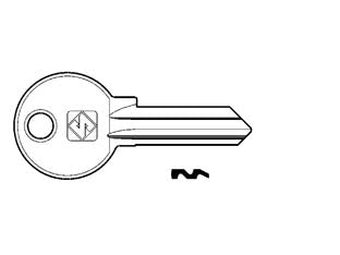 Chiavi per cilindri corbin 5 spine grandi cb8 - CB8 DX - in ottone nichelato