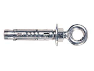 Tassello in acciaio con occhiolo chiuso tam - ø mm.6 MA x mm.56 foro occhio mm.11 - ideale per ancorare saldamente funi e tiranti in edilizia o impiantistica civile ed industriale, completo di occhiolo (classe...