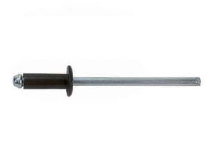 Rivetti in alluminio testa di moro - ø mm.3,4x7 - rivetti a strappo in alluminio, colore testa di moro confezione blister da 100 pezzi