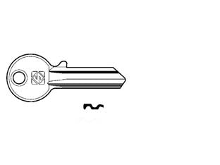 Chiavi per cilindri cisa 4 spine piccole cs8 - CS8 DX - in ottone nichelato, utilizzo principale: per lucchetti da mm.30