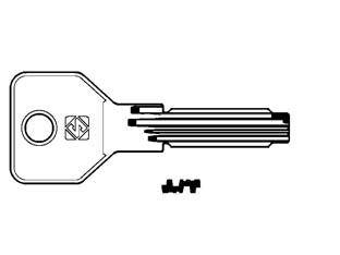 Chiavi punzonate per cilindri cisa 6+6 spine cs146 - CS146 - in ottone nichelato, profilo dorsato, per cilindri di sicurezza