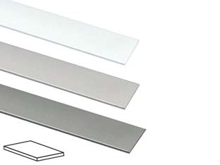 Profilo piatto in alluminio - mm.20 mt.1 argento - Spessore 2 millimetri