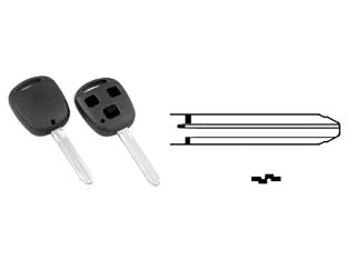Cover chiavi per auto toyota toy43brs8 - TOY43BRS8 - 3 bottoni - permette di riutilizzare la parte elettronica della chiave originale in caso di rottura o danneggiamento della parte meccanic...