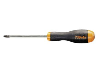 Chiavi maschio tamper resistant torx art.1208e/rtx - T27 mm.100 - cromate con punta nera, impugnatura bimateriale, Tamper Resistant Torx (o Resistorx) presenta una spina centrale sulla vite e...