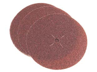 Dischi di carta abrasiva resinata pesante Ø mm.125 - grana media 80  PG 344.10 - in blister da pz.5, supporto g.230, per levigare a secco e rimuovere vernice e smalto da ogni tipo di legno e materiale plast...