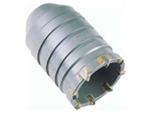 Corona a rotopercussione 21120 - mm.35x100 corona a 4 denti - corona a rotopercussione utilizzabile per cemento, calcestruzzo, pietre calcaree, attacco conico 1:8, utilizzo su trapani pes...