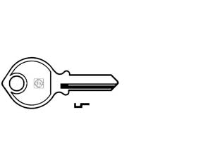 Chiavi per cilindri globe 3 spine piccole gl1r - GL1R - in acciaio nichelato, utilizzo principale: per lucchetti