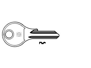 Chiavi per cilindri dom 5 spine piccole dm8 - DM8 DX - in acciaio nichelato, profilo dorsato