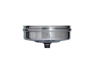 Tappo raccolta condensa in acciaio inox aisi 304 monoparete spess mm.0,5 - ø mm.150 - tappo raccolta condensa in acciaio inox AISI 304 spessore mm.0,5, da utilizzare come fondo nei casi in cui il camino è sorret...