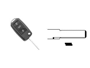 Cover chiavi per auto seat skoda volkswagen hu66brs8 - HU66BRS8 - 3 bottoni - permette di riutilizzare la parte elettronica della chiave originale in caso di rottura o danneggiamento della parte meccanic...