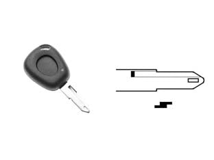 Cover chiavi per auto renault ne73ars1 - NE73ARS1 - 1 bottone - permette di riutilizzare la parte elettronica della chiave originale in caso di rottura o danneggiamento della parte meccanic...