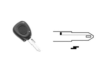 Cover chiavi per auto renault ne73brs1 - NE73BRS1 - 1 bottone - permette di riutilizzare la parte elettronica della chiave originale in caso di rottura o danneggiamento della parte meccanic...