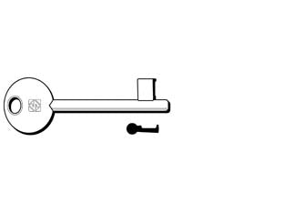 Chiavi patent passepartout agb 6p1d - 6P1D - in ottone nichelato