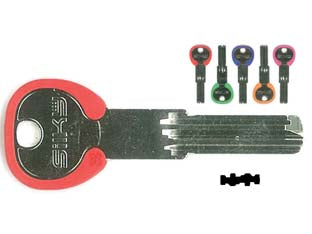 Chiavi punzonate per cilindri corbin 6 spine cb97dz - CB97DZ  silky 5 colori assortiti - per cilindri di sicurezza