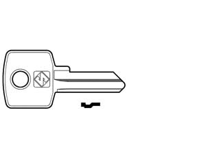 Chiavi per cilindri cas-cisma 4 spine piccole cis2 in acc. nich. - CIS2 DX - in acciaio nichelato, utilizzo principale: per cassette postali e cilindri per mobili