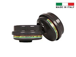 Filtri  connessione a baionetta serie bls 222 - 222 ABEK1P3 R - classe ABEK1P3 R, protezione da gas e vapori organici, inorganici e acidi e ammoniaca e derivati, classe 1 e polvere, compati...