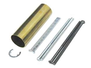 Prolunga cilindro fisso esterno in kit 07165 00 - lunghezza mm.36, ø mm.25 (07165000) - in ottone lucido, lunghezza totale cilindro più tubo mm.60, adatto per serie: 0A210, 0L210,0H210, 02552,02572, 0M210