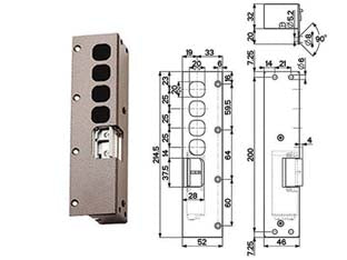 Contropiastre elettriche 94080v - DX (94080VDDMN) - contropiastre in acciaio verniciate con leva di sbloccaggio per disinnesto temporaneo (fermo a giorno), congegno automatico a...