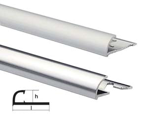 Profilo rondalu mt.2,5 alluminio - mm.8 h.x24 l. alluminio argento lucido - Nessuna Descrizione per questo prodotto