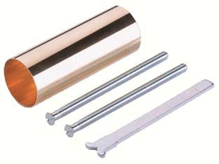 Prolunga cilindro  fisso esterno in kit 003020 - ø mm.26 - lunghezza mm.69 - in ottone lucido