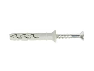 Tassello in nylon prolung. con vite tsp pz collarino svasato jtx ts/v - ø mm.6x40 - collarino svasato, premontato con vite in acciaio zincato