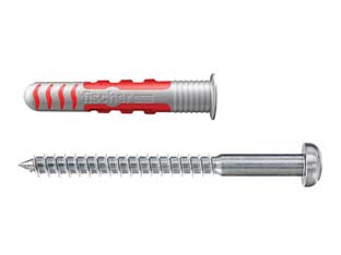 Tassello duoseal s con vite inox - tassello mm.8x48 vite TX30 - il tassello sigillante per applicazioni su superfici piastrellate su aree bagnate e umide, adatto per: accessori nel bagno, p...