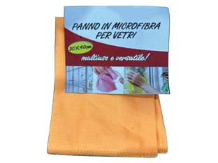 Panno in microfibra per vetri - cm.30x40 - microfibra: poliestere 80%, poliammide 20%, peso 250gr./mq.