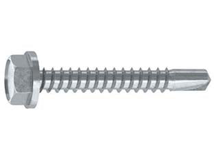 Vite tirafondi per metallo te autoperf. acciaio zincato blister - ø mm.6,3x32 in blister pz.20 (B) - testa esagonale finta rondella piana, DIN 7504-K UNI 8117, utilizzabile con rondelle elastiche in pvc trasparente, in acciaio...