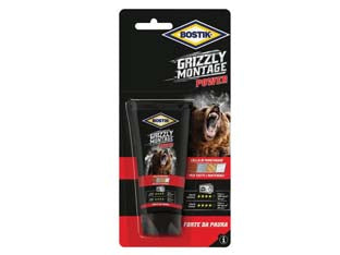 Grizzly montage power tubo in blister - gr.100 - adesivo di montaggio universale rapido e forte da paura con elevata presa iniziale (500KG/M² in 10 secondi) ed eccezionale te...
