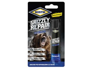 Grizzly repair estremo trasparente in blister - gr.20 - adesivo universale innovativo per riparazioni in tutta la casa, estremamente forte ed elastico, resistente all’acqua e riempi...